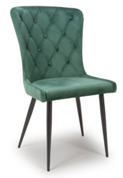 2 x Merlin Green Fabric Dining Chair - thumbnail 2