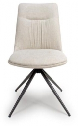 2 x Boden Natural Fabric Dining Chair