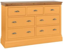 Versailles Orange Mustard Painted 3+4 Drawer Chest