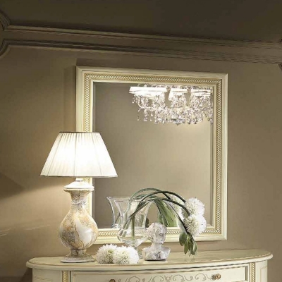 Camel Siena Night Ivory Italian Rectangular Mirror - 88cm x 105cm - image 1