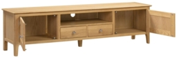 Cotswold Natural Satin Lacquer TV Unit up to 70inch and Larger - thumbnail 3