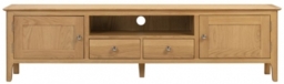 Cotswold Natural Satin Lacquer TV Unit up to 70inch and Larger - thumbnail 1
