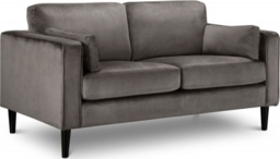 Hayward Grey Velvet Fabric 2 Seater Sofa - thumbnail 1