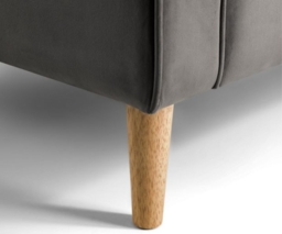 Hayward Grey Velvet Fabric 2 Seater Sofa - thumbnail 2