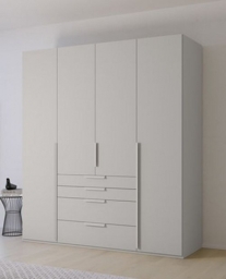 Rauch Purisma 201cm Silk Grey 4 Door Wardrobe with Drawers - thumbnail 1