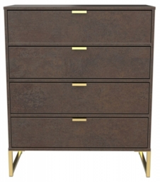 Diego Copper and Gold 4 Drawer Chest