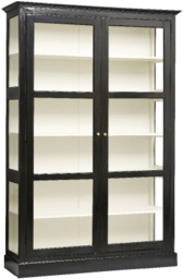 NORDAL Classic Black Mango Wood 2 Door Display Cabinet