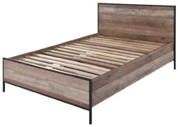 Hoxton Industrial Rustic Oak Effect 4ft 6in Double Bed - thumbnail 3