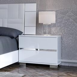Dream Bedside Cabinet - 2 Drawer - White - thumbnail 1