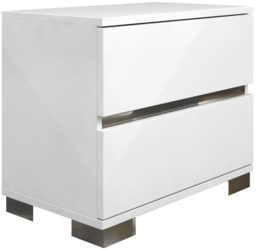 Dream Bedside Cabinet - 2 Drawer - White - thumbnail 3
