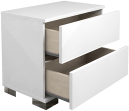 Dream Bedside Cabinet - 2 Drawer - White - thumbnail 2