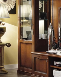 Camel Nostalgia Walnut Italian 1 Door Display Cabinet - LHF - thumbnail 3