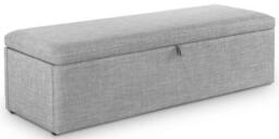 Sorrento Light Grey Linen Fabric Blanket Box