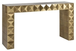 Collada Brushed Gold Console Table - thumbnail 2