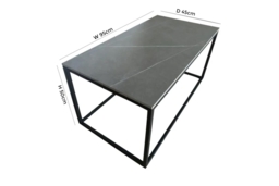 Zeus Grey Sintered Stone Coffee Table - thumbnail 2