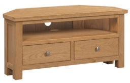 Nimbus Oak 2 Drawer Large Corner TV Unit