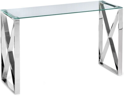 Maxi Console Table - Glass and Chrome