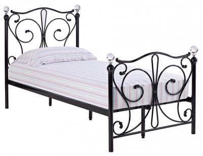 Florence Single Black Metal Bed - image 1