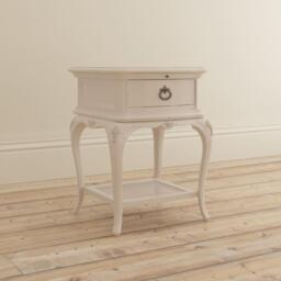 Ivory Bedside Table - 1 Drawer - thumbnail 1