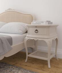 Ivory Bedside Table - 1 Drawer - thumbnail 4