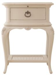 Ivory Bedside Table - 1 Drawer - thumbnail 2