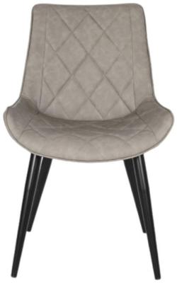 2 x Grey Faux Leather Dining Chair
