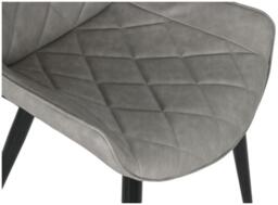 2 x Grey Faux Leather Dining Chair - thumbnail 4