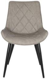 2 x Grey Faux Leather Dining Chair - thumbnail 1