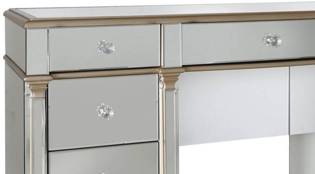 Apollo Champagne Gold Mirrored Double Pedestal Dressing Table by Choice  Furniture Superstore | uFurnish.com