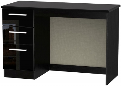 Knightsbridge Black Gloss 3 Drawer Desk - image 1