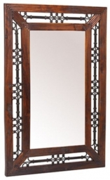 Indian Sheesham Solid Wood Rectangular Mirror - 106cm x 72cm