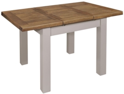 Regatta Grey Painted Pine Dining Table, Seats 4 to 6 Diners, 90cm to 130cm Extending Square Top - thumbnail 2