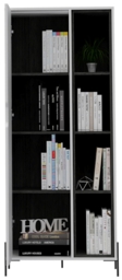 Dallas White and Grey Oak Effect Display Cabinet - thumbnail 2