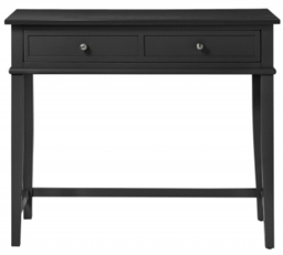 Alphason Franklin Black Painted 2 Drawer Writing Desk