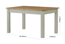 Portland Stone Painted 4-6 Seater Extending Dining Set - thumbnail 3