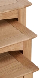 Lowell Natural Oak Nest of Tables, Set of 3 - thumbnail 3