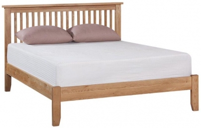 Appleby Petite Oak Bed Frame, Low Foot End with Slatted Headboard - image 1