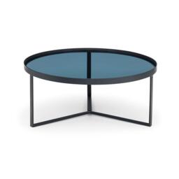 Loft Smoked Glass Top 90cm Round Coffee Table - thumbnail 2