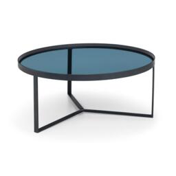 Loft Smoked Glass Top 90cm Round Coffee Table - thumbnail 3