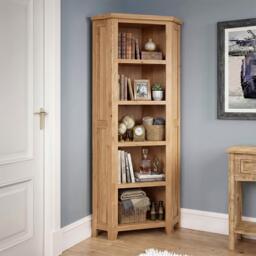 Appleby Corner Bookcase - Oak - thumbnail 1