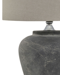 Hill Interiors Amalfi Grey Table Lamp with Linen Shade - thumbnail 2
