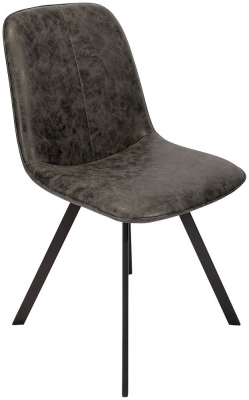 Set of 4 Tetro Grey Fabric Dining Chair - image 1