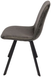 Set of 4 Tetro Grey Fabric Dining Chair - thumbnail 3