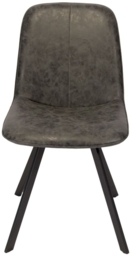 Set of 4 Tetro Grey Fabric Dining Chair - thumbnail 2