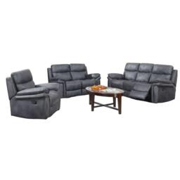 Richmond Recliner Sofa Suite - Charcoal Grey Fabric - thumbnail 2