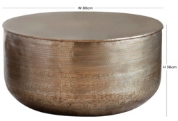 Ashta Hammered Brass Coffee Table - thumbnail 3