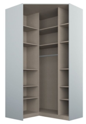 Rauch Alabama 117cm Silk Grey 2 Door Mirror Corner Wardrobe - thumbnail 3