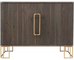 Hawarden Brown Fluted Ribbed 2 Door Standard Medium Sideboard