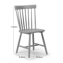 Torino Lunar Grey Dining Chair (Sold in Pairs) - thumbnail 3