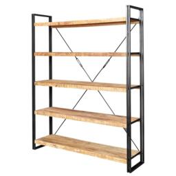 Cosmo Shelving Unit - Wide - Industrial Style - Wooden and Metal - thumbnail 3